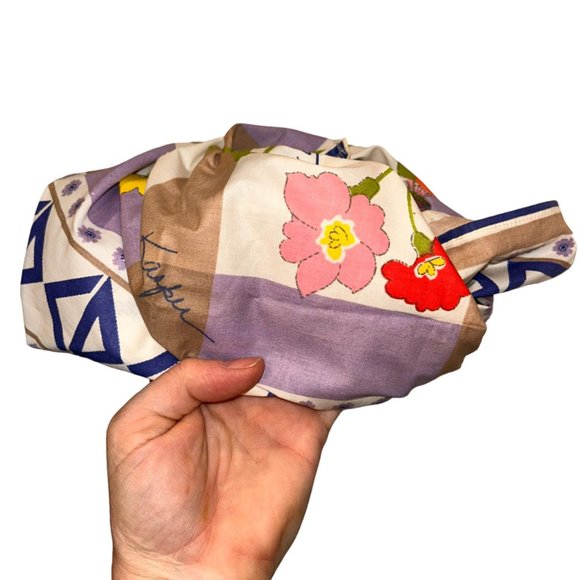 Wamsutta Vintage cotton Designer signed Floral print handkerchief scarf … - Picture 10 of 10